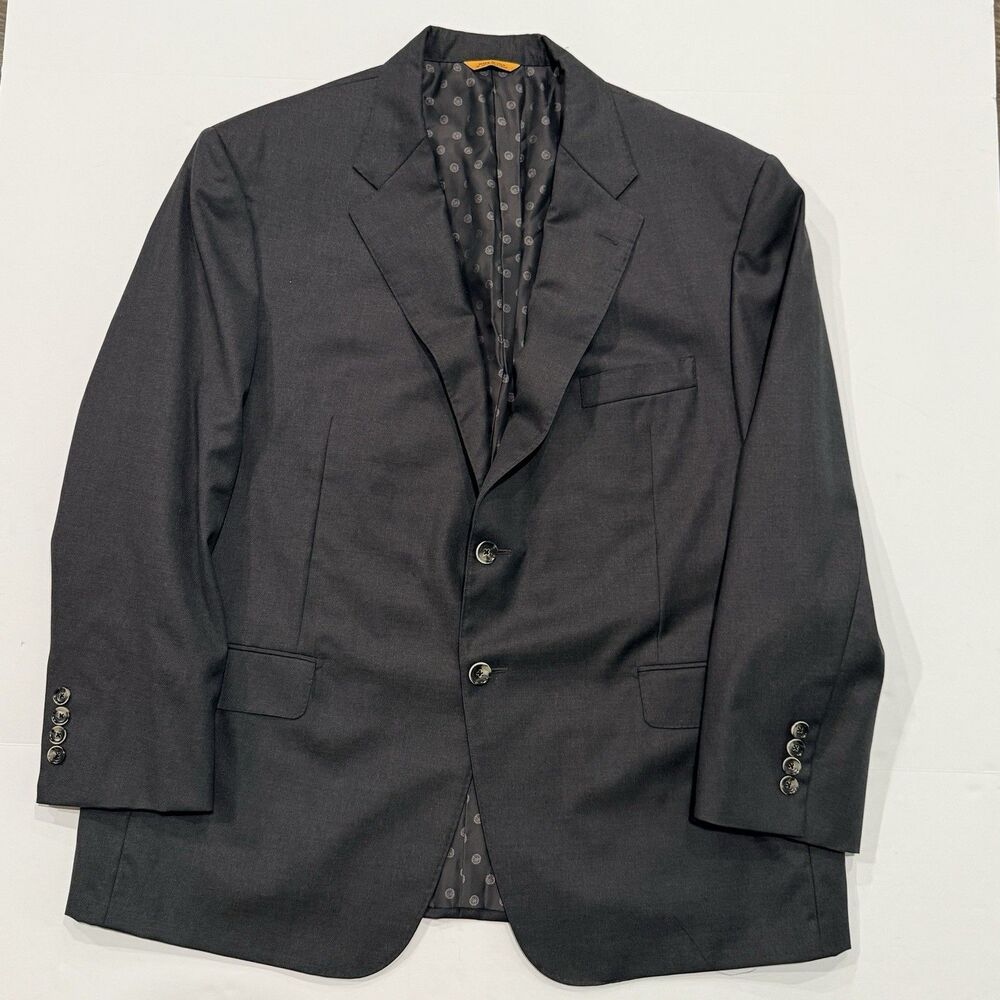 Hickey Freeman New York Traveler Sportcoat 46R Gray USA Made Wool Blend No Tags